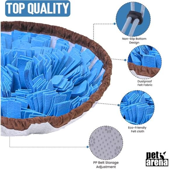 Snuffle Mat for Dogs - Adjustable Interactive Puzzle Toy for Large & Small Breed - Picture 4 of 7